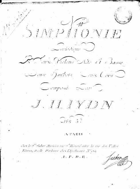 First page of Symphony No.75 in D major