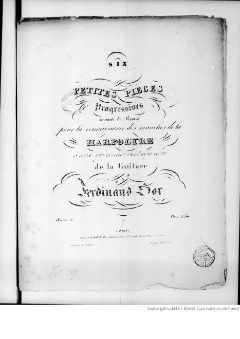 First page of Six petites Pièces Progressives pour Harpolyre