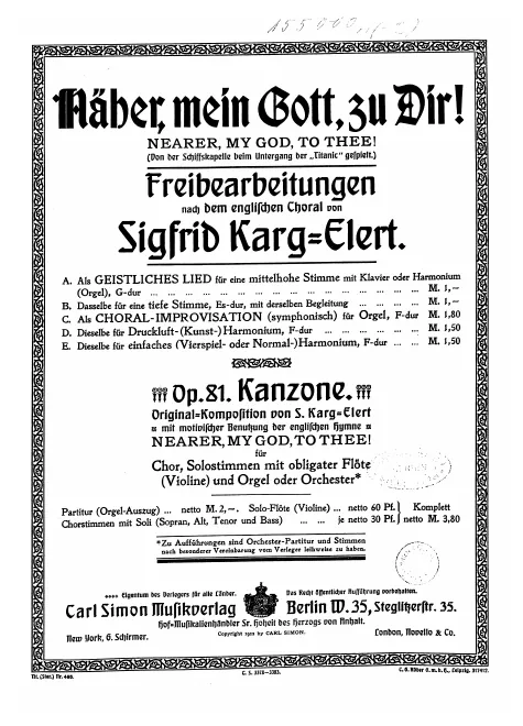 First page of Nearer, My God, to Thee