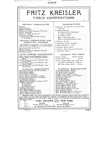 First page of Classical Masterpieces