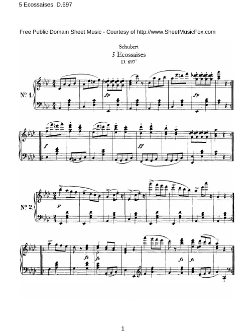 First page of 6 Ecossaises