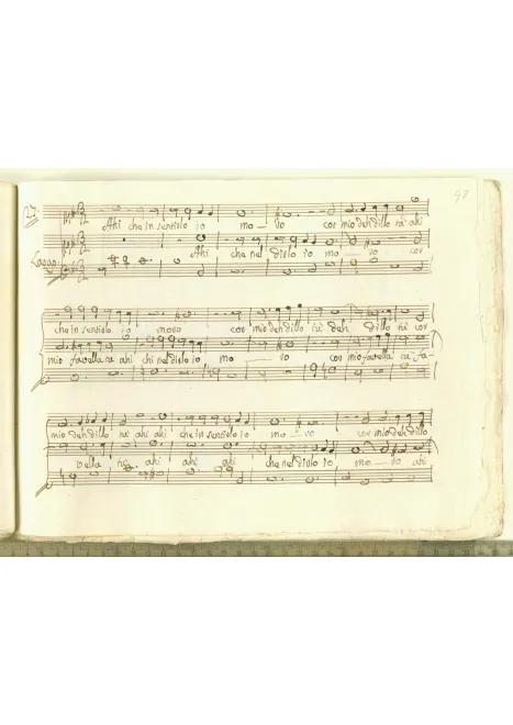 First page of Ahi che in sentirlo io moro