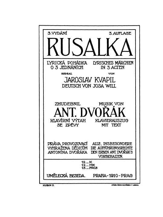 First page of Rusalka
