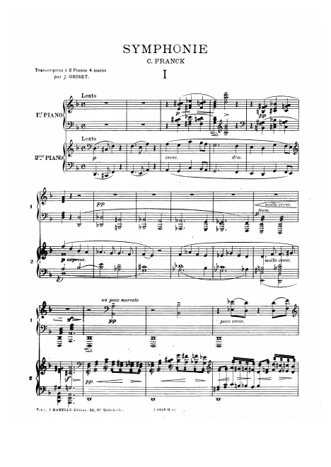 First page of Symphony in D minor