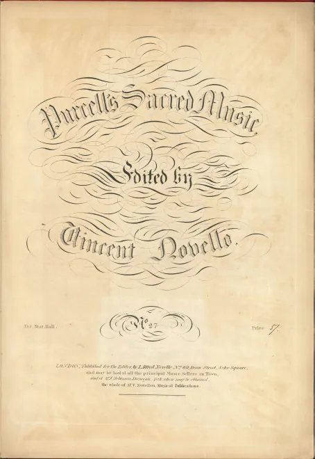 First page of O Sing unto the Lord