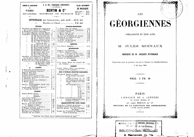 First page of Les géorgiennes