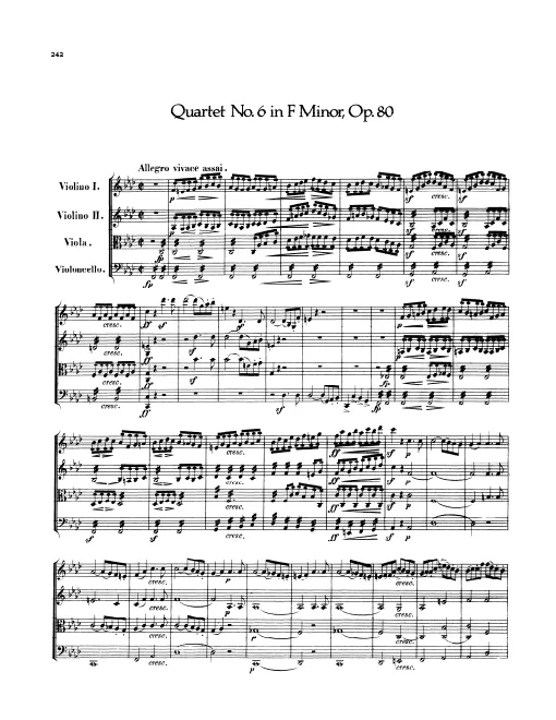 First page of String Quartet No.6