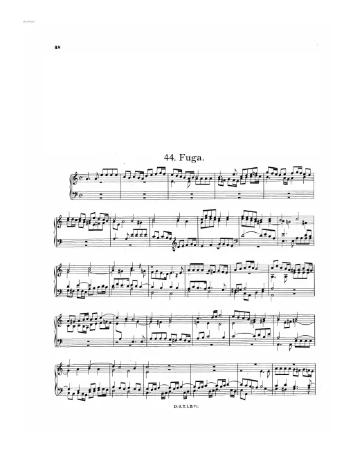 First page of Fugue in A minor