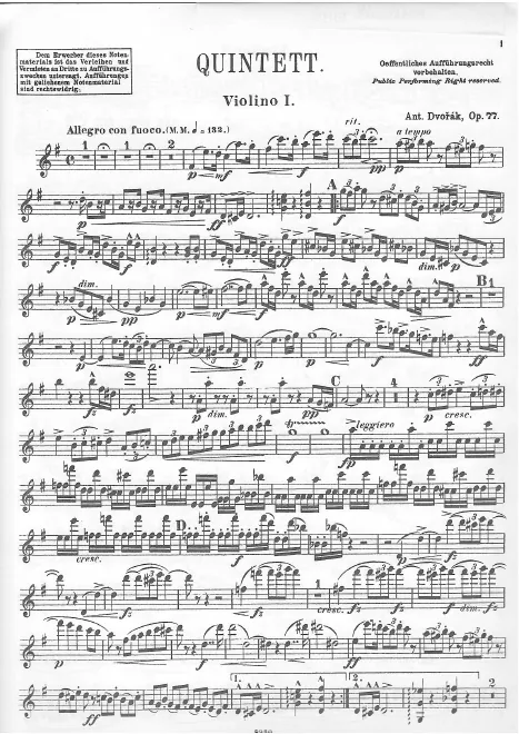 First page of String Quintet No.2