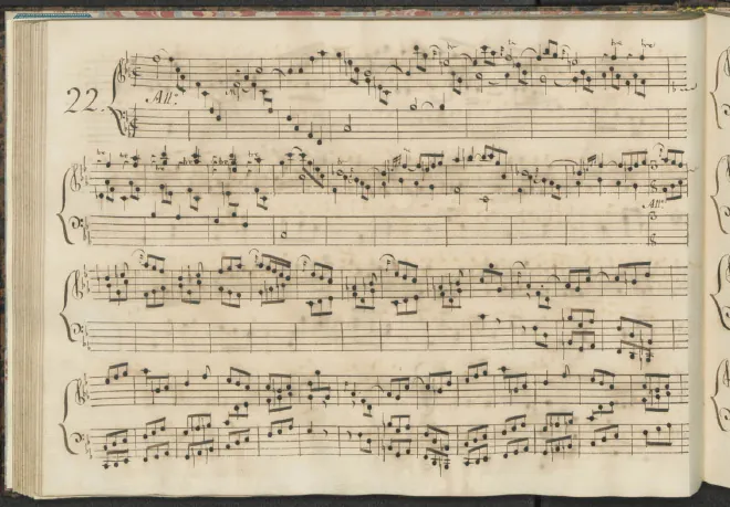 First page of Keyboard Sonata in F minor