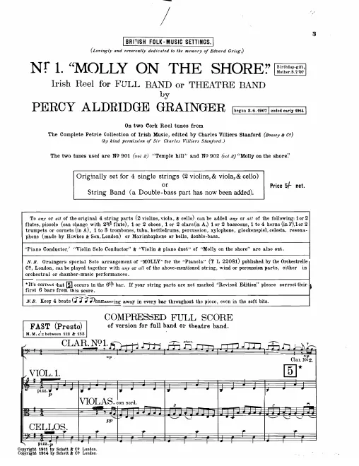 First page of Molly on the Shore