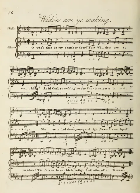 First page of Widow, are ye waking, Hob.XXXIa:75