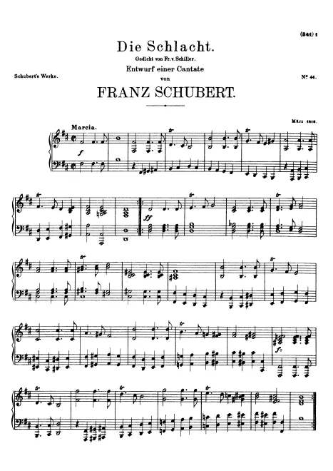 First page of Die Schlacht