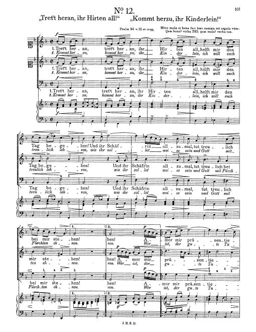 First page of Tret’t heran, ihr Hirten all!