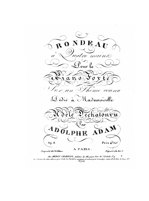 First page of Rondeau à quatre mains