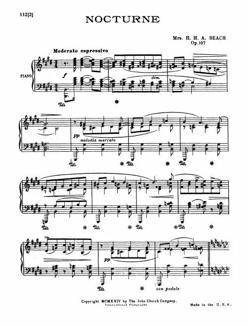 First page of Nocturne, Op. 107