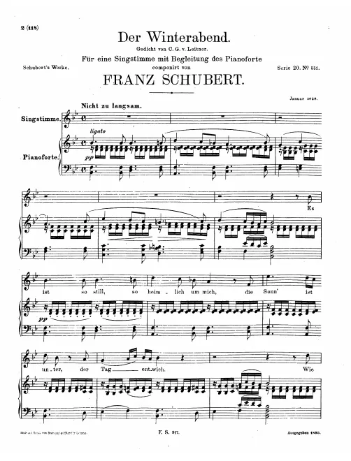 First page of Der Winterabend
