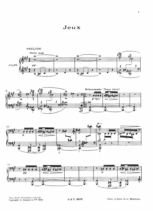 First page of Jeux