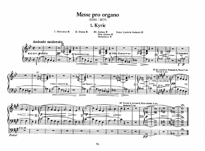 First page of Missa pro organo lectarum celebrationi missarum adjumento inserviens