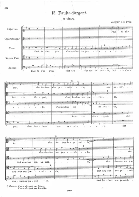 First page of Faulte d'argent