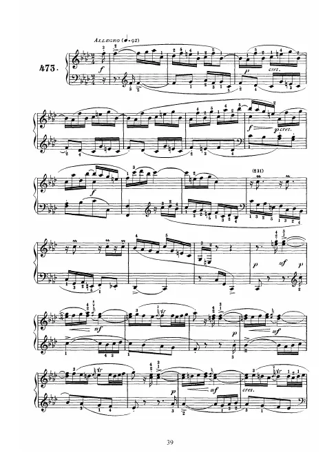 First page of Keyboard Sonata in F minor