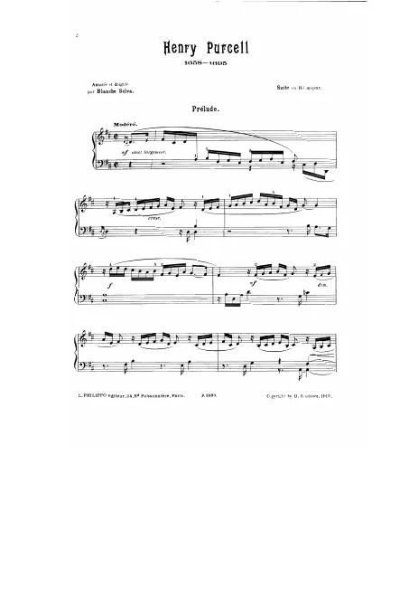 First page of Suite in D major