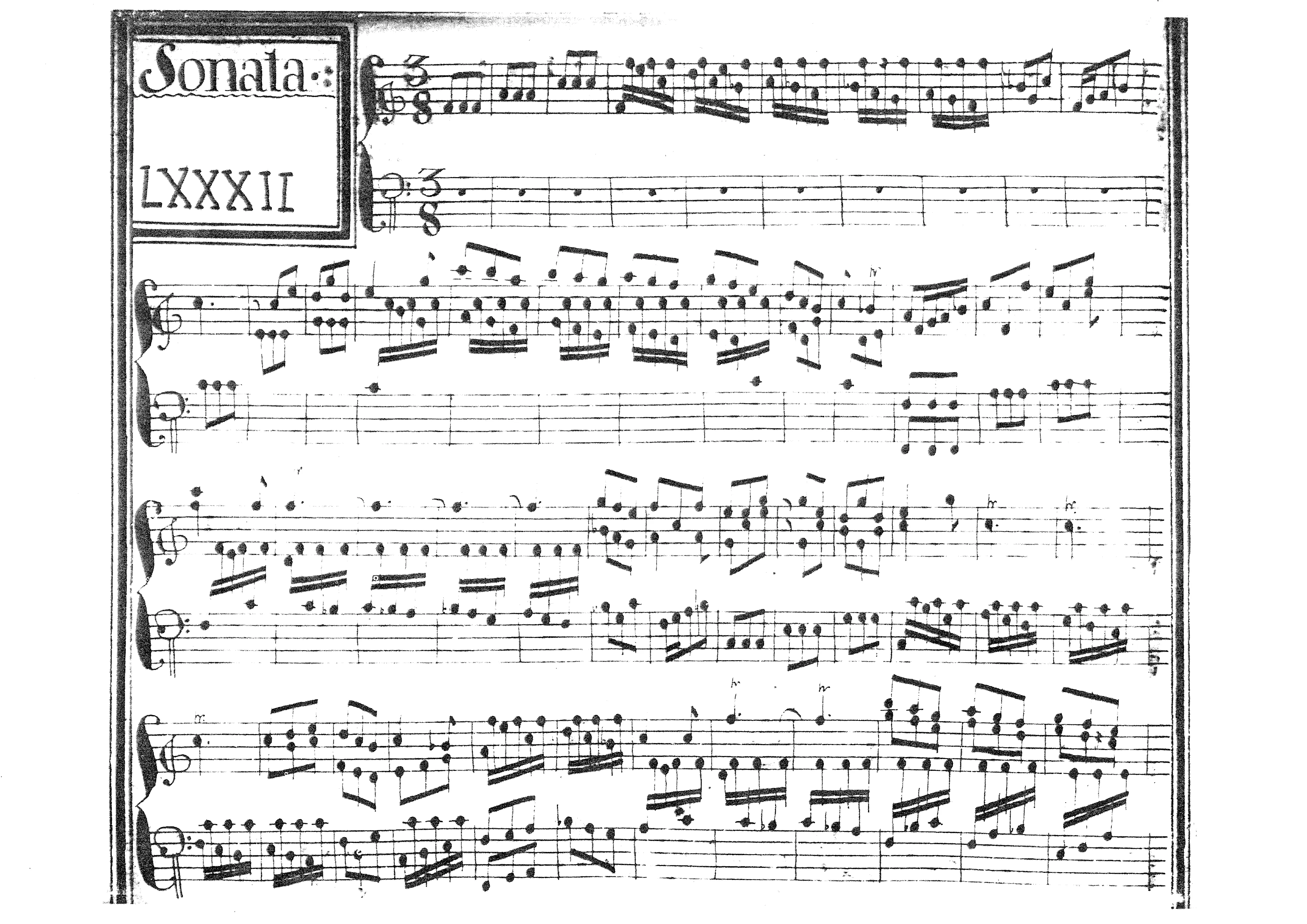 First page of Keyboard Sonata in F major