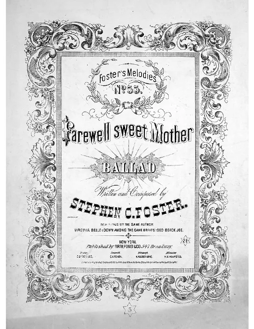 First page of Farewell Sweet Mother