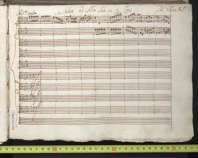 First page of Salve Regina in G minor