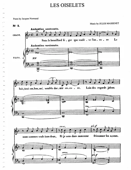 First page of Les oiselets