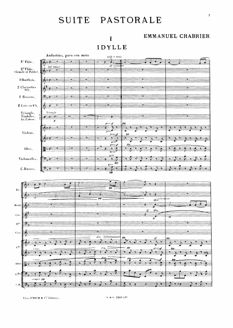 First page of Suite pastorale