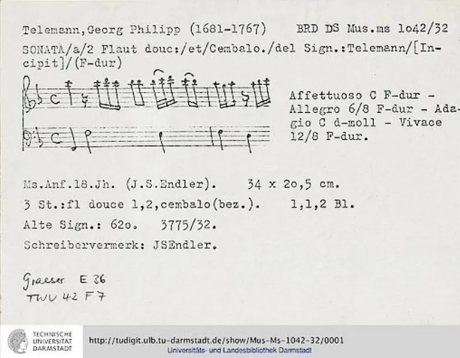 First page of Trio Sonata