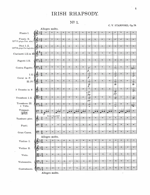 First page of Irish Rhapsody No.1