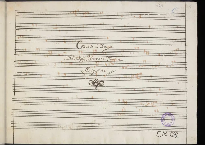 First page of Violin Concerto in B-flat major