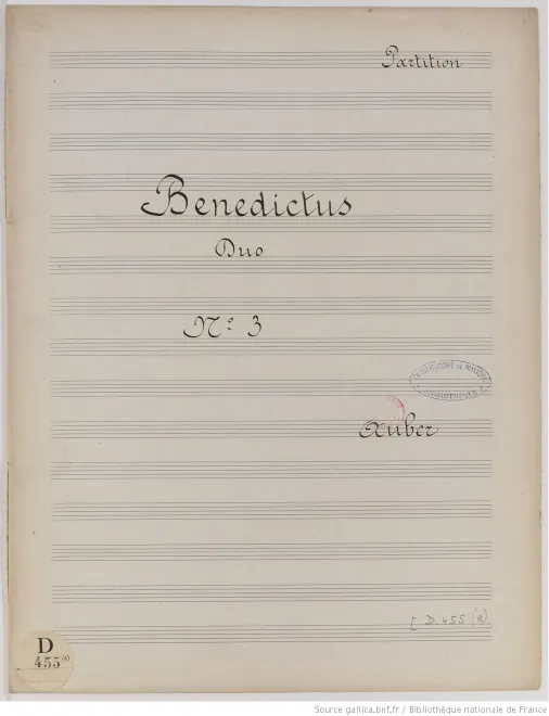 First page of Benedictus No.3