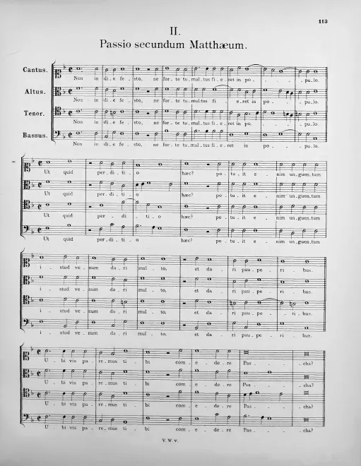 First page of Passio secundum Matthæum