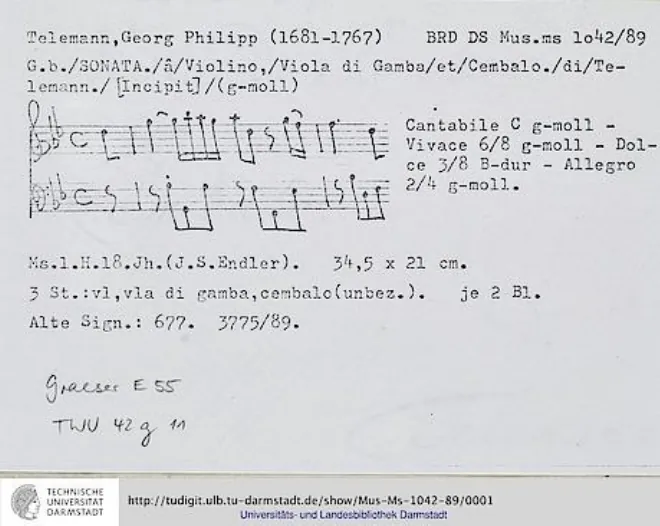 First page of Trio Sonata