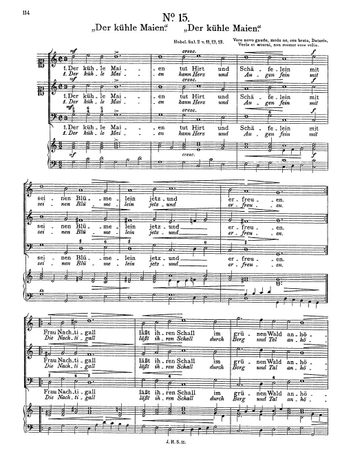 First page of Der kühle Maien