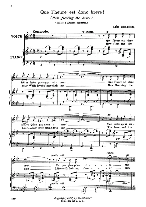 First page of Que l'heure est donc brève!