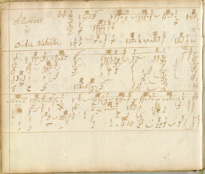 First page of Suite in C major
