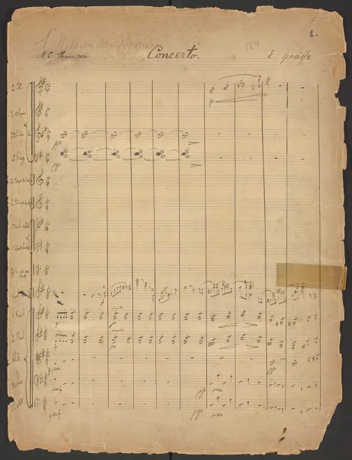 First page of Violin Concerto in E minor