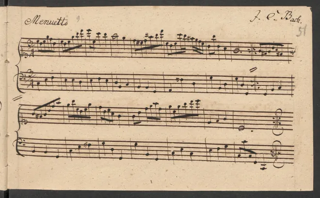 First page of Minuet in C major