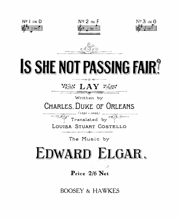First page of Is she not passing fair?