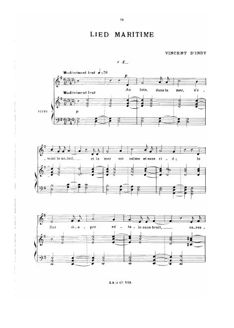 First page of Lied maritime