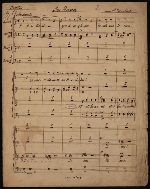 First page of Ave Maria (II)