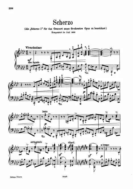 First page of Scherzo
