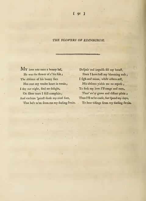 First page of The Flowers of Edinburgh