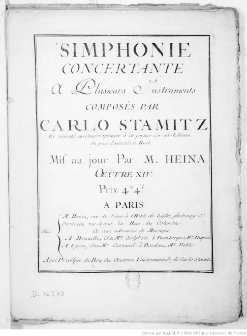 First page of Sinfonia concertante No.14