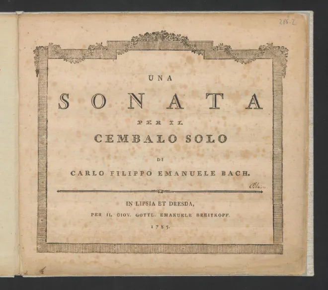 First page of Keyboard Sonata in C minor
