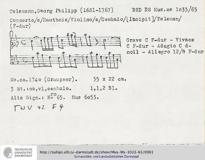 First page of Trio Sonata